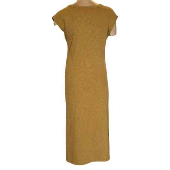 Universal Thread Casual Tee-Shirt Midi Dress Sz S Mustard Yellow/Brown #347H - Picture 6 of 9